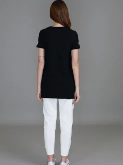 3rd Story Sandy Check Black Star T Shirt< Short Sleeves