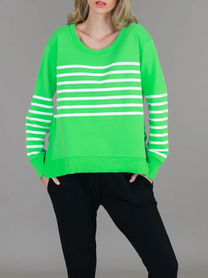 3rd Story Sarah Stripe Pink Sweatshirt< Sweatshirts|Sweatshirts