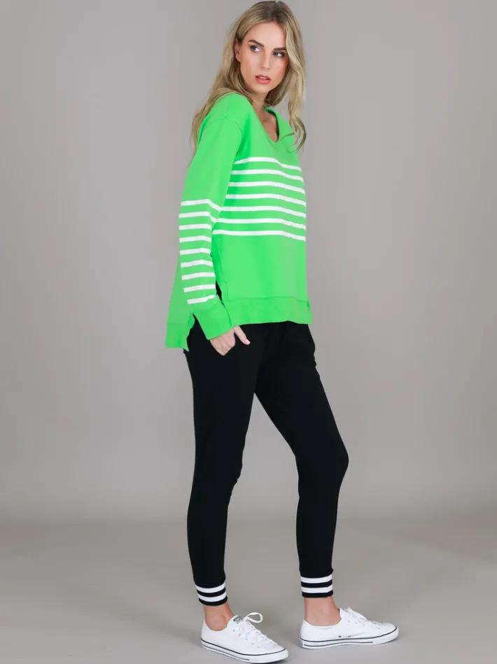 3rd Story Sarah Stripe Pink Sweatshirt< Sweatshirts|Sweatshirts