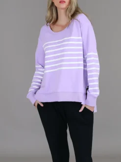 3rd Story Sarah Stripe Pink Sweatshirt< Sweatshirts|Sweatshirts