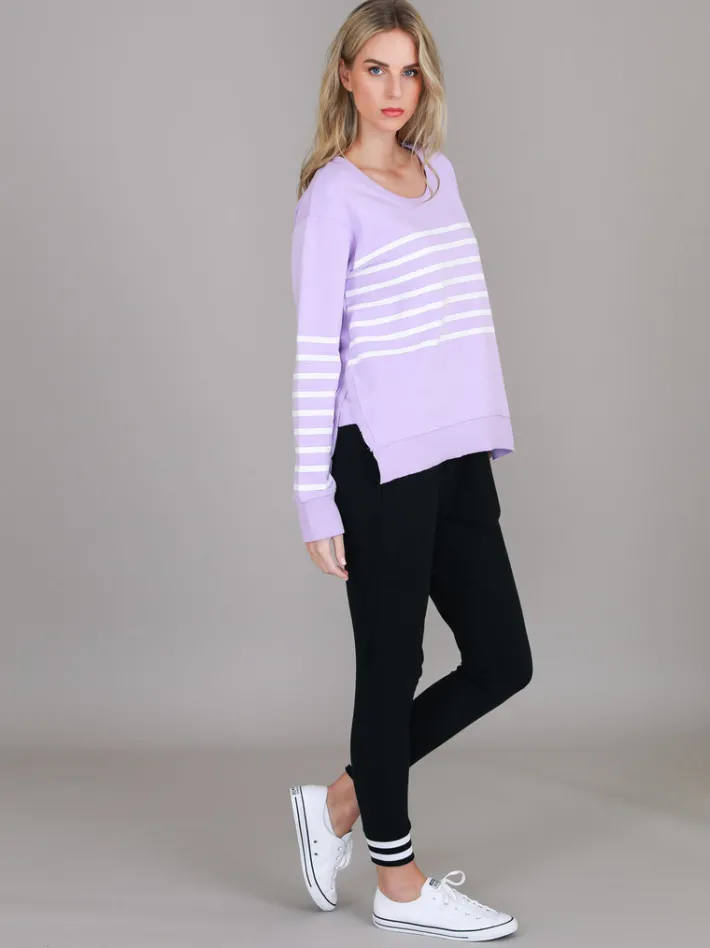 3rd Story Sarah Stripe Pink Sweatshirt< Sweatshirts|Sweatshirts