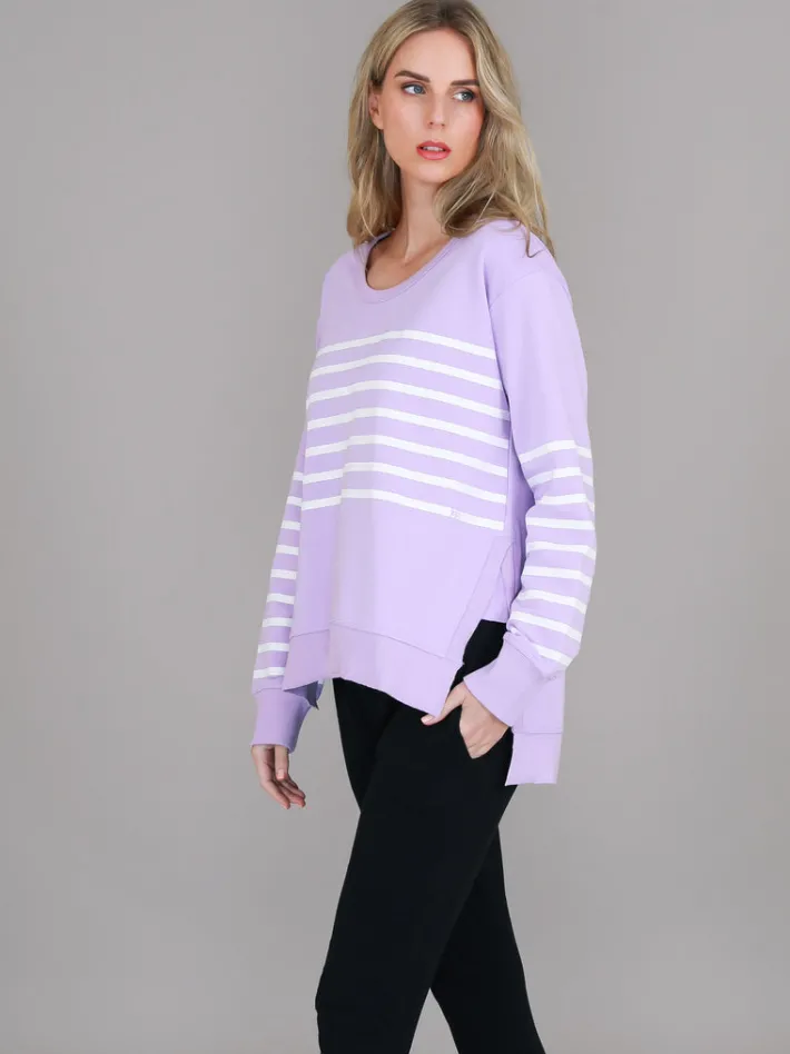 3rd Story Sarah Stripe Pink Sweatshirt< Sweatshirts|Sweatshirts
