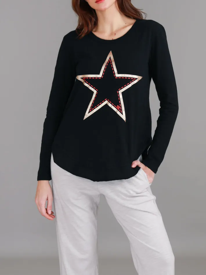 3rd Story Shelley Superstar T Shirt< Long Sleeves