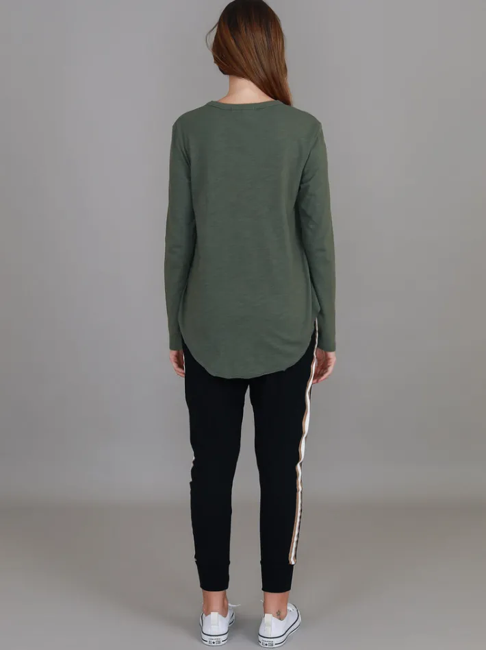3rd Story Shellie 3S Gold Logo Long Sleeve T Shirt< Long Sleeves