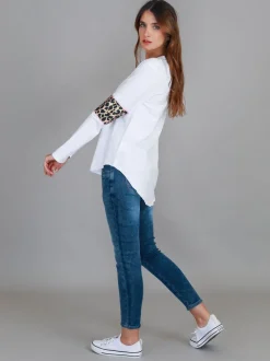 3rd Story Shirley Leopard Band Long Sleeve T Shirt< Long Sleeves