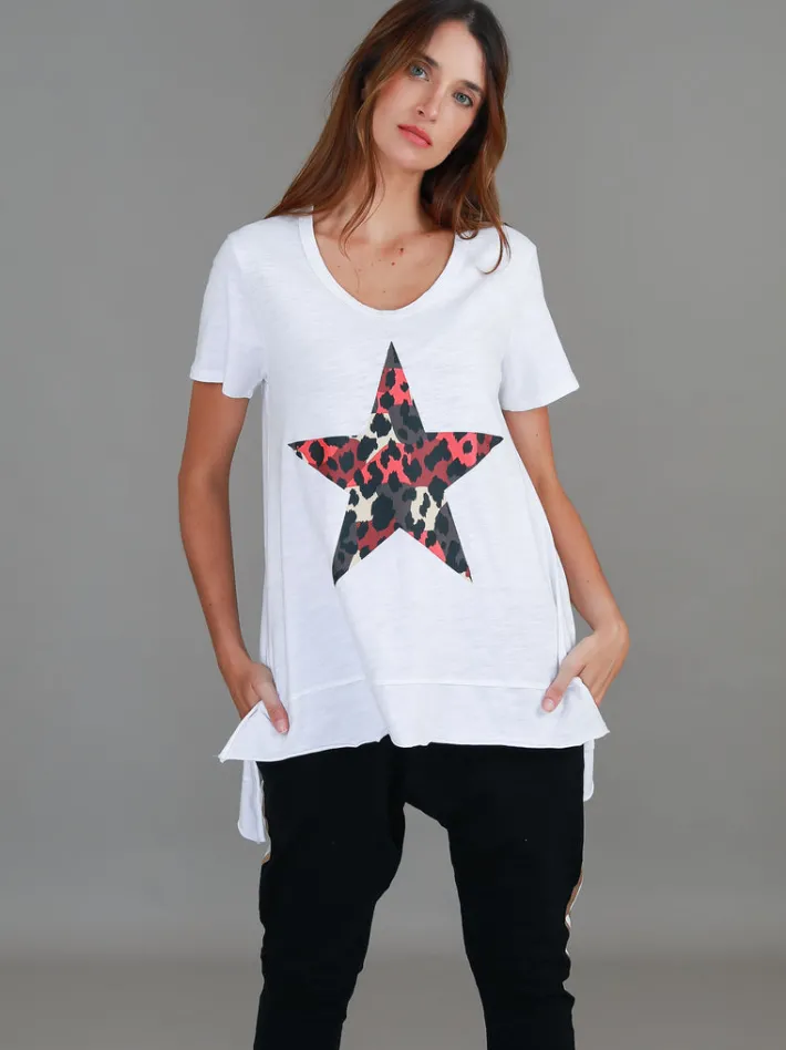 3rd Story Simeon Leopard Star Short Sleeve T Shirt< Short Sleeves
