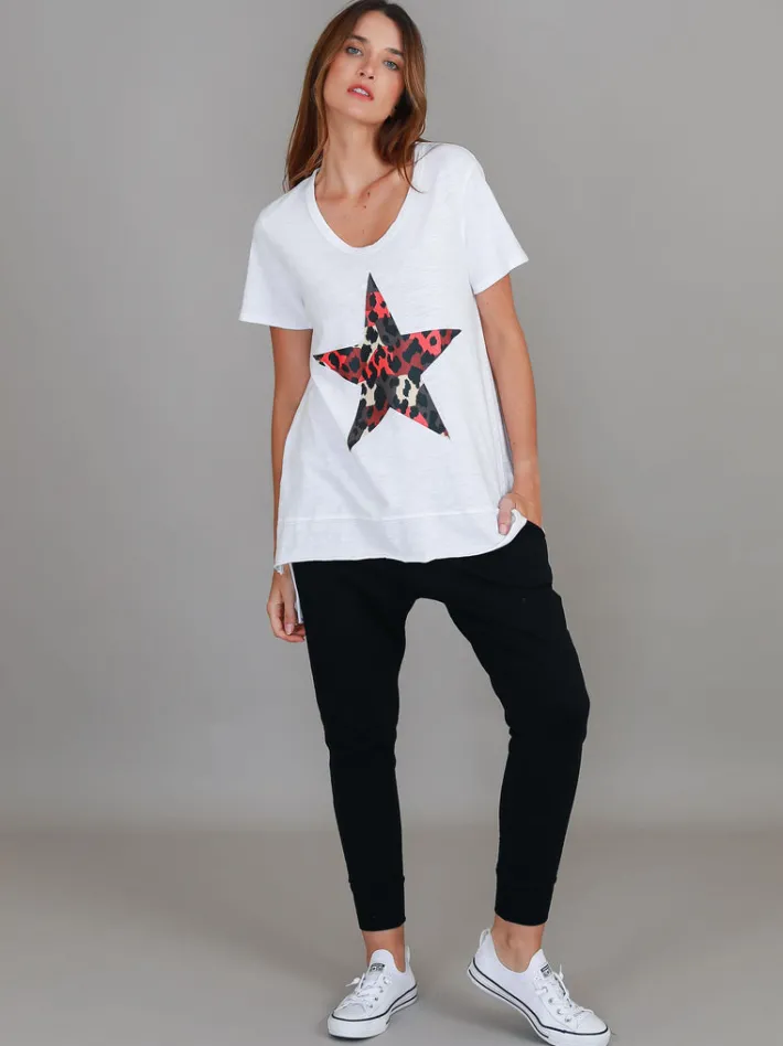 3rd Story Simeon Leopard Star Short Sleeve T Shirt< Short Sleeves