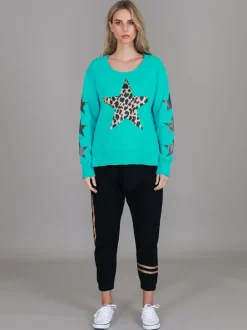 3rd Story Sydney Leopard Star Print Sweatshirt< Sweatshirts|Sweatshirts