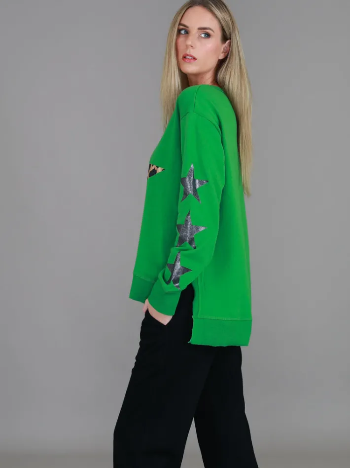 3rd Story Sydney Leopard Star Print Sweatshirt< Sweatshirts|Sweatshirts