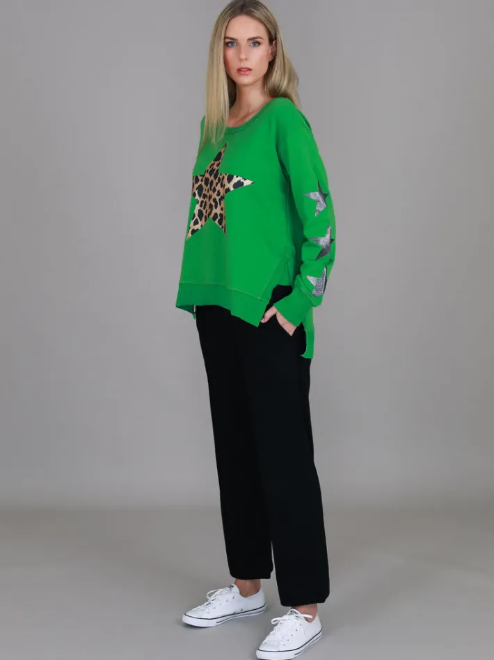 3rd Story Sydney Leopard Star Print Sweatshirt< Sweatshirts|Sweatshirts