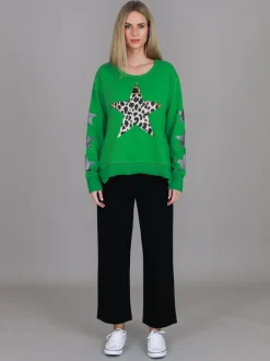 3rd Story Sydney Leopard Star Print Sweatshirt< Sweatshirts|Sweatshirts