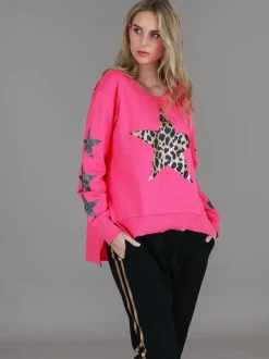 3rd Story Sydney Leopard Star Print Sweatshirt< Sweatshirts|Sweatshirts