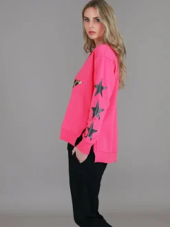 3rd Story Sydney Leopard Star Print Sweatshirt< Sweatshirts|Sweatshirts