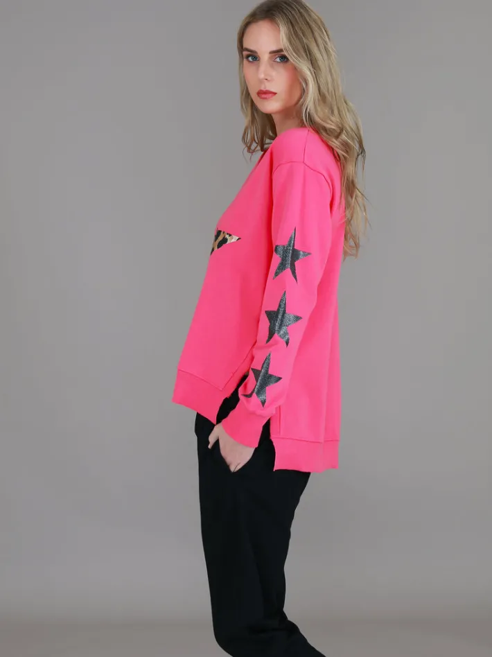 3rd Story Sydney Leopard Star Print Sweatshirt< Sweatshirts|Sweatshirts
