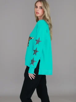 3rd Story Sydney Leopard Star Print Sweatshirt< Sweatshirts|Sweatshirts