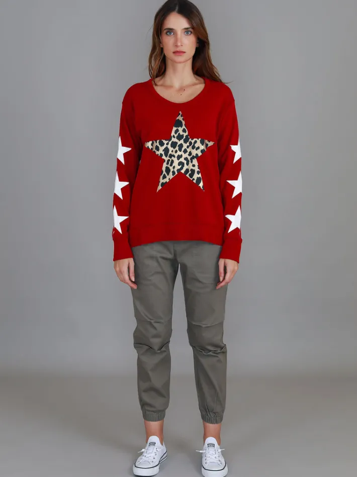 3rd Story Sydney Leopard Star Sweatshirt< Sweatshirts|Sweatshirts