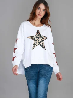 3rd Story Sydney Leopard Star Sweatshirt< Sweatshirts|Sweatshirts