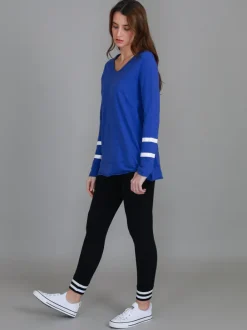 3rd Story Tarwin Twin Stripe T Shirt< Long Sleeves