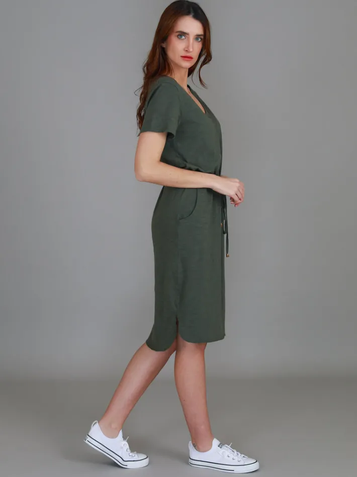 3rd Story Tess Drawstring Dress< Short Sleeve Dress