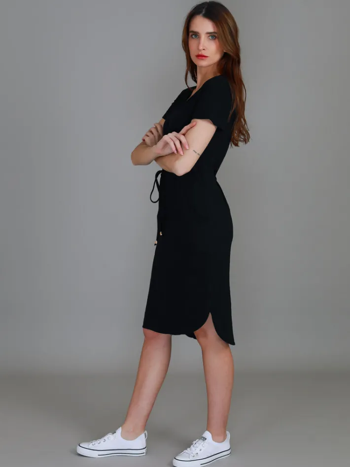 3rd Story Tess Drawstring Dress< Short Sleeve Dress