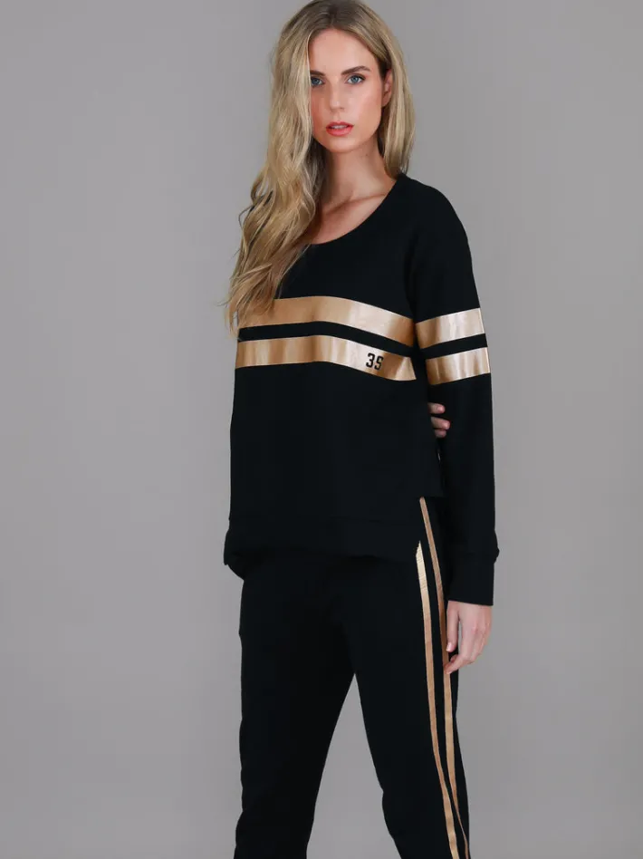 3rd Story Theresa Two-Stripe Graphic Sweatshirt< Sweatshirts|Sweatshirts