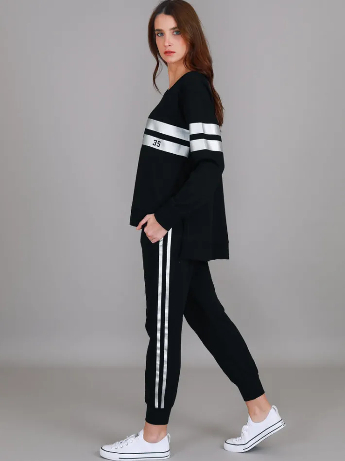3rd Story Theresa Two-Stripe Graphic Sweatshirt< Sweatshirts|Sweatshirts