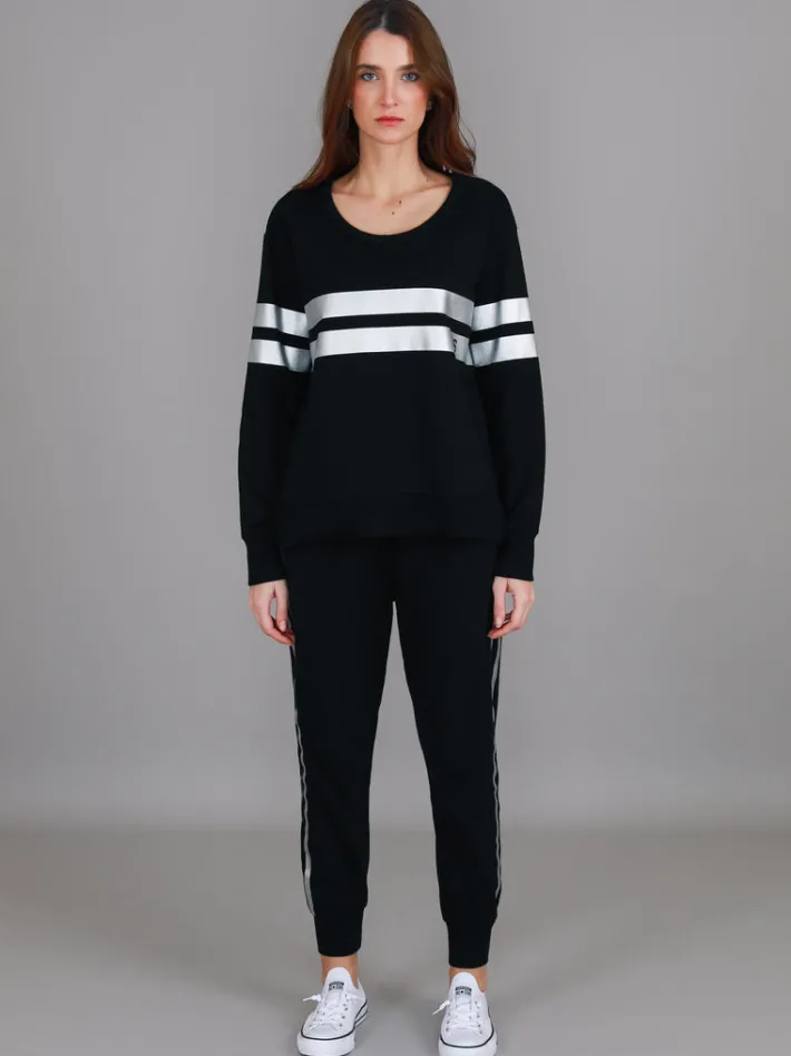 3rd Story Theresa Two-Stripe Graphic Sweatshirt< Sweatshirts|Sweatshirts