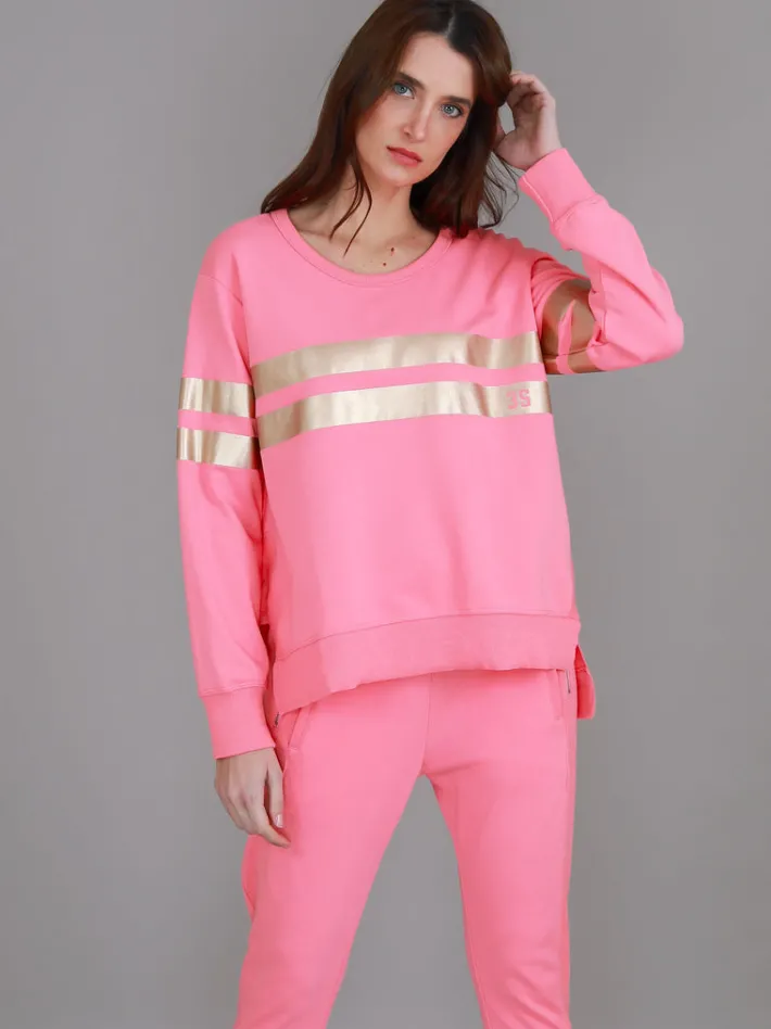 3rd Story Theresa Two-Stripe Graphic Sweatshirt< Sweatshirts|Sweatshirts