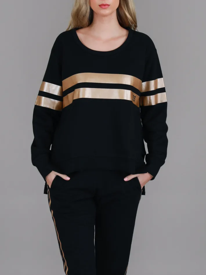 3rd Story Theresa Two-Stripe Graphic Sweatshirt< Sweatshirts|Sweatshirts