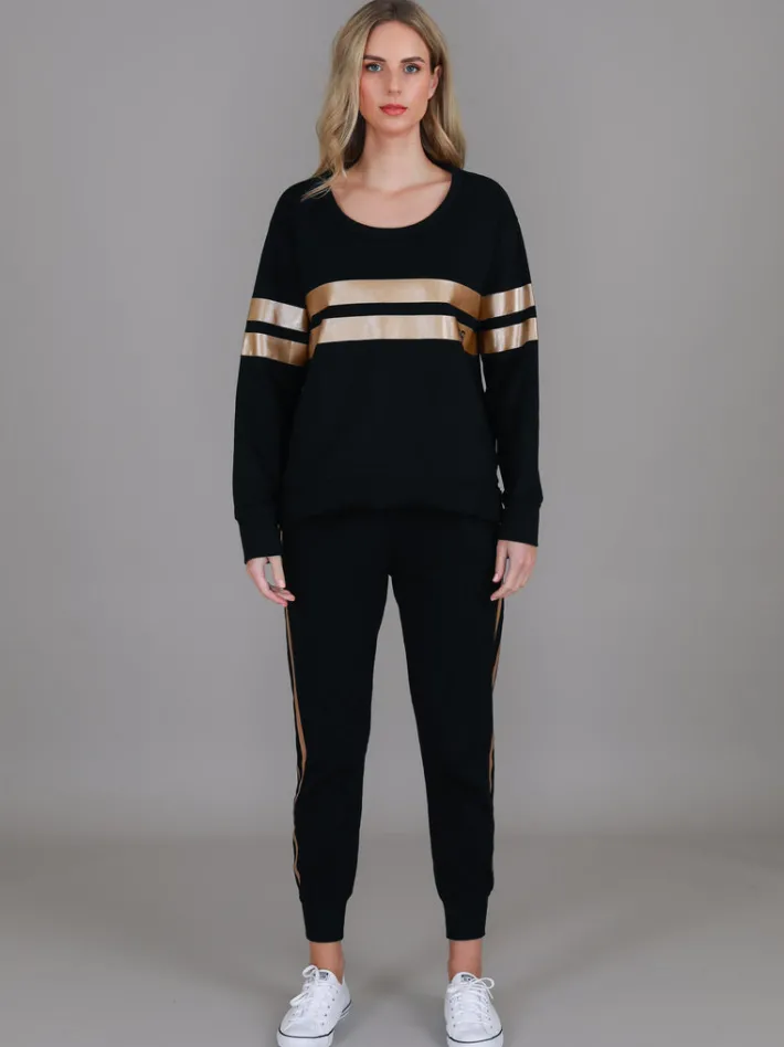 3rd Story Theresa Two-Stripe Graphic Sweatshirt< Sweatshirts|Sweatshirts