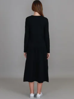 3rd Story Vera Black Tiered Long Sleeve Dress< Long Sleeve Dress