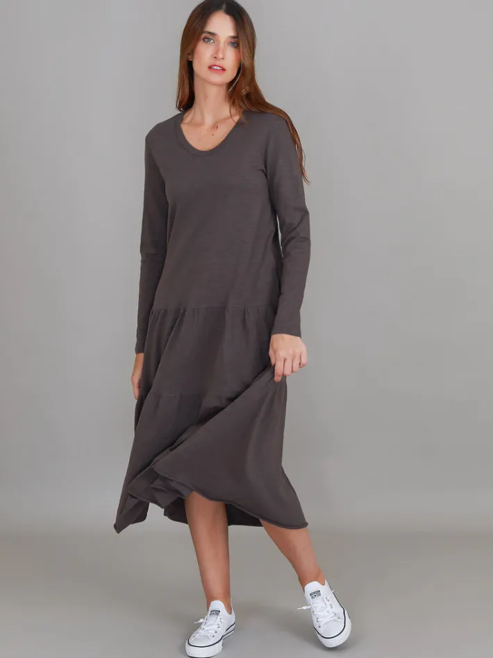 3rd Story Vera Black Tiered Long Sleeve Dress< Long Sleeve Dress