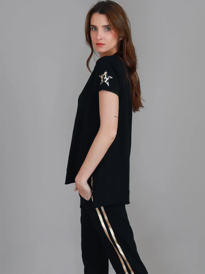 3rd Story Verona Twin Leopard Star T Shirt< Short Sleeves