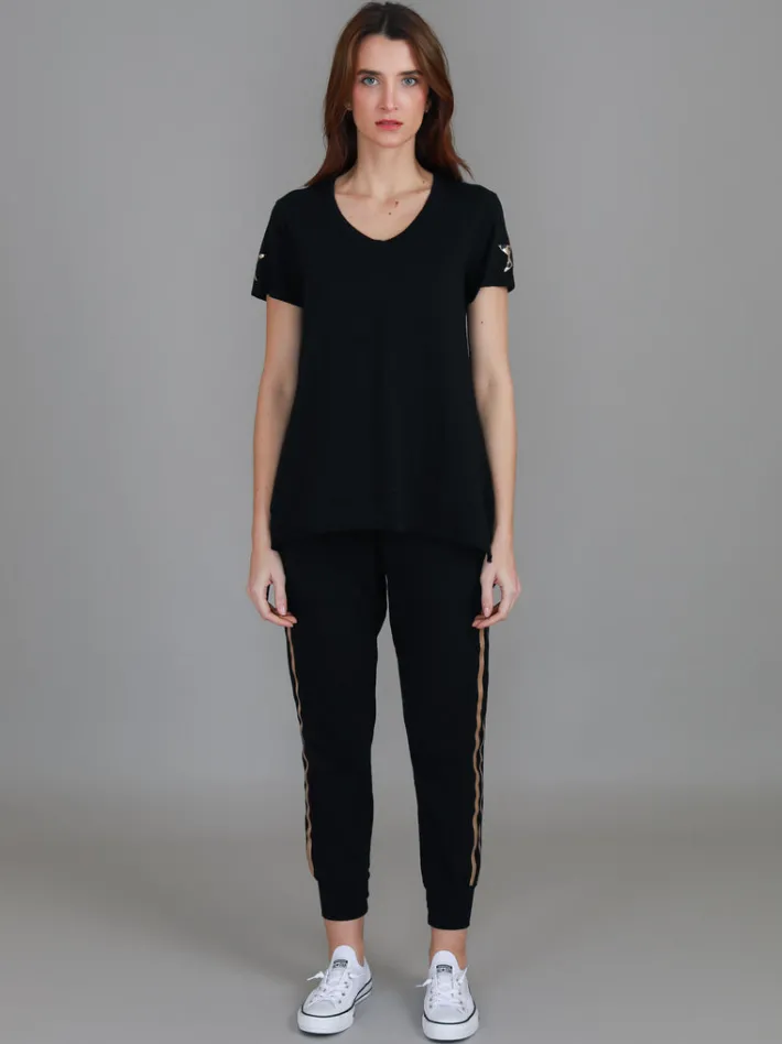 3rd Story Verona Twin Leopard Star T Shirt< Short Sleeves