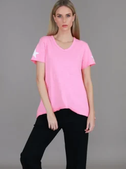 3rd Story Verona Twin Star V Neck T Shirt< Short Sleeves