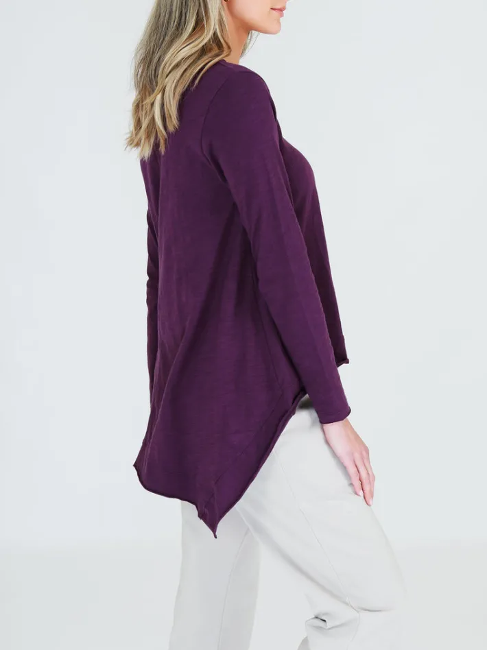 3rd Story Willow Asymmetrical Hem T Shirt< Long Sleeves