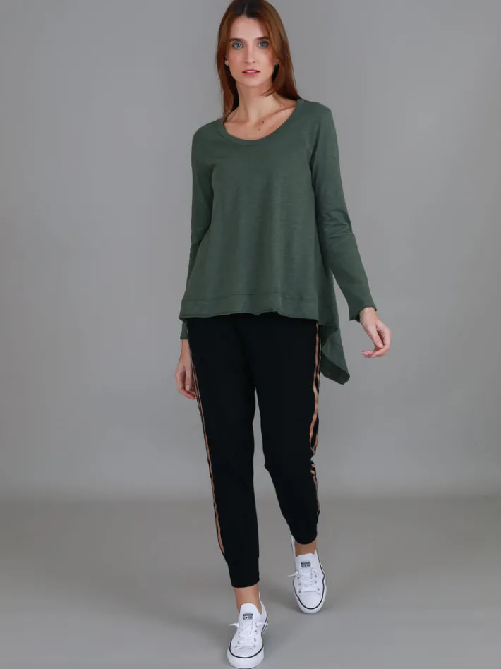 3rd Story Willow Asymmetrical Hem T Shirt< Long Sleeves