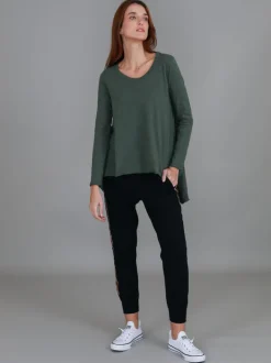 3rd Story Willow Asymmetrical Hem T Shirt< Long Sleeves