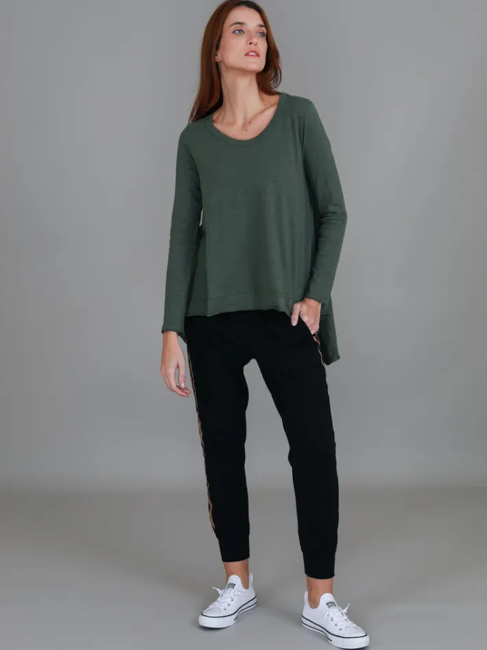 3rd Story Willow Asymmetrical Hem T Shirt< Long Sleeves