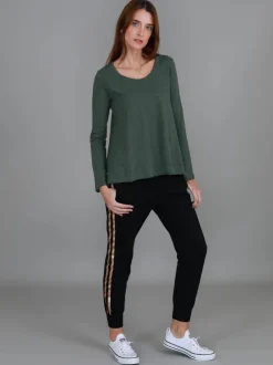 3rd Story Willow Asymmetrical Hem T Shirt< Long Sleeves