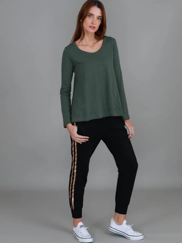 3rd Story Willow Asymmetrical Hem T Shirt< Long Sleeves