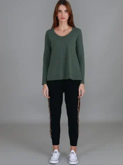 3rd Story Willow Asymmetrical Hem T Shirt< Long Sleeves