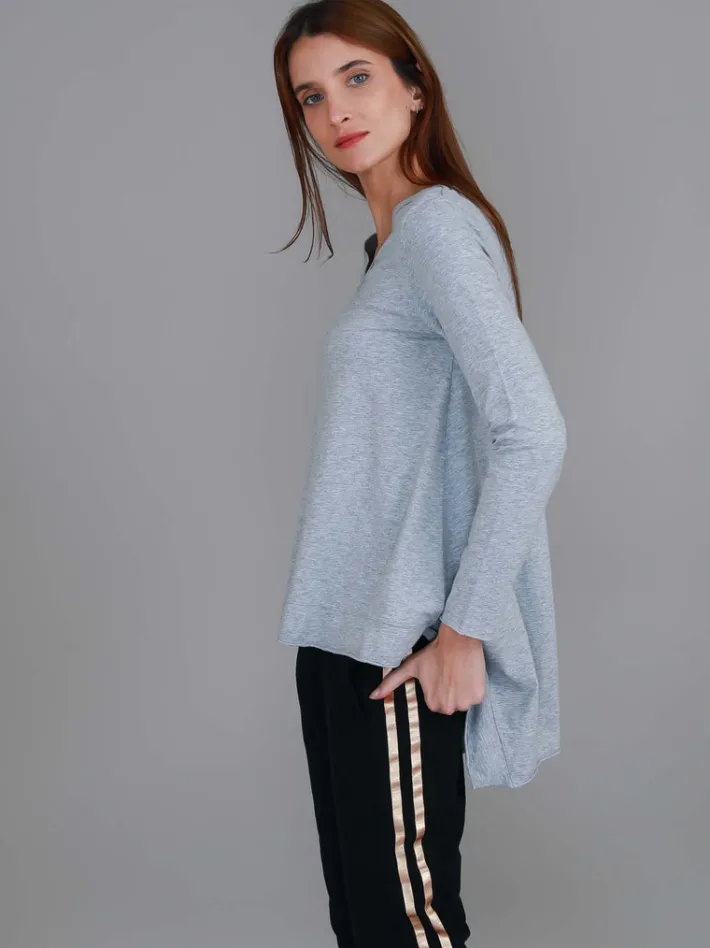 3rd Story Willow Asymmetrical Hem T Shirt< Long Sleeves