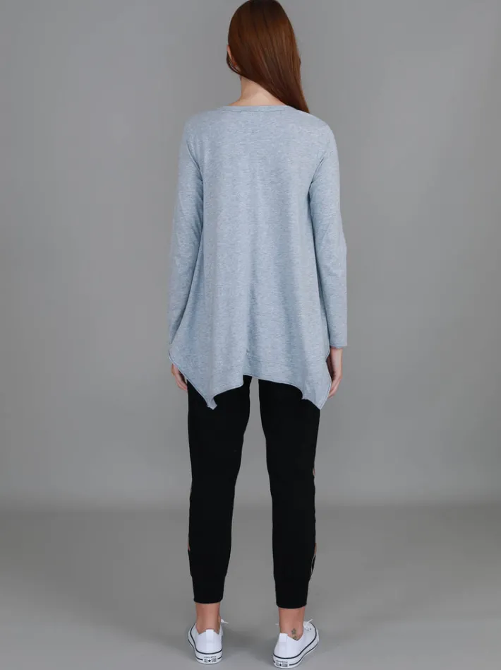 3rd Story Willow Asymmetrical Hem T Shirt< Long Sleeves