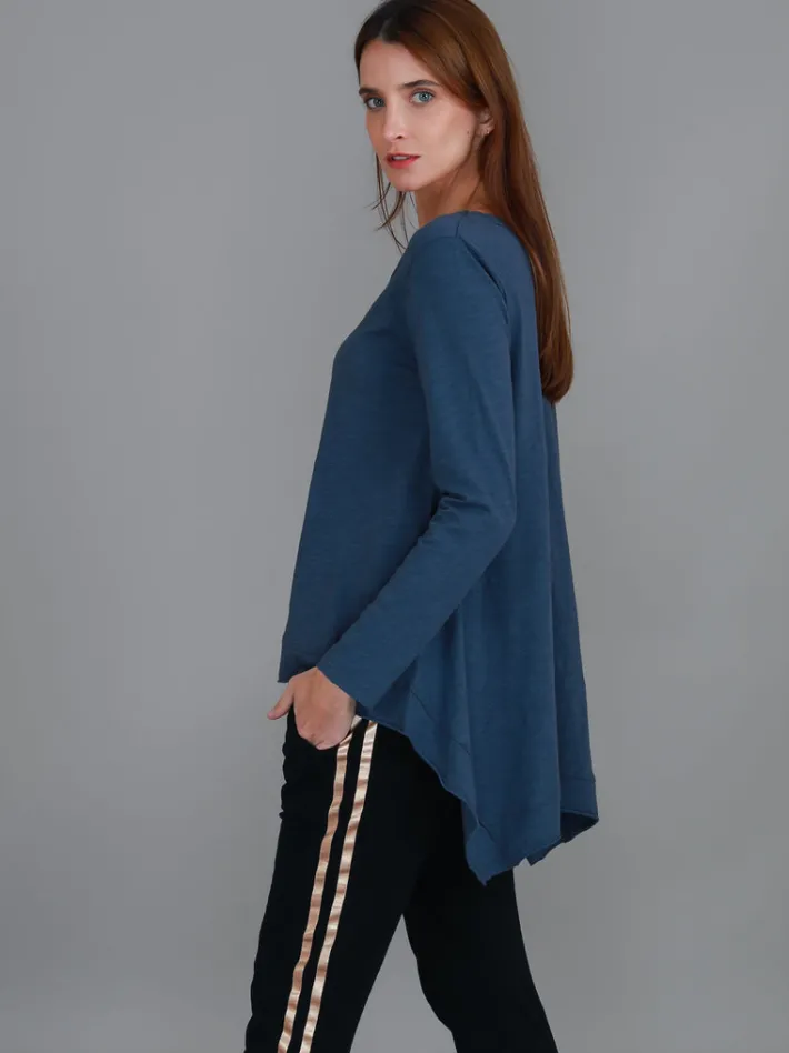 3rd Story Willow Asymmetrical Hem T Shirt< Long Sleeves