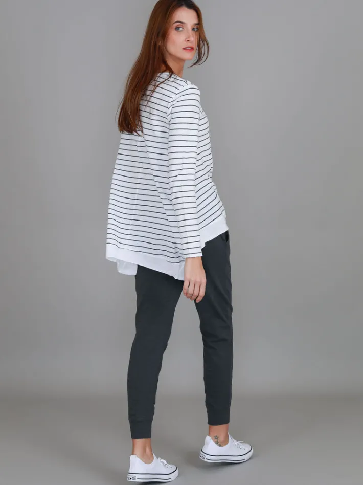 3rd Story Willow Asymmetrical Hem T Shirt< Long Sleeves