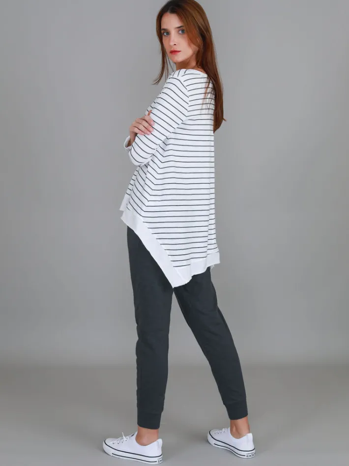 3rd Story Willow Asymmetrical Hem T Shirt< Long Sleeves
