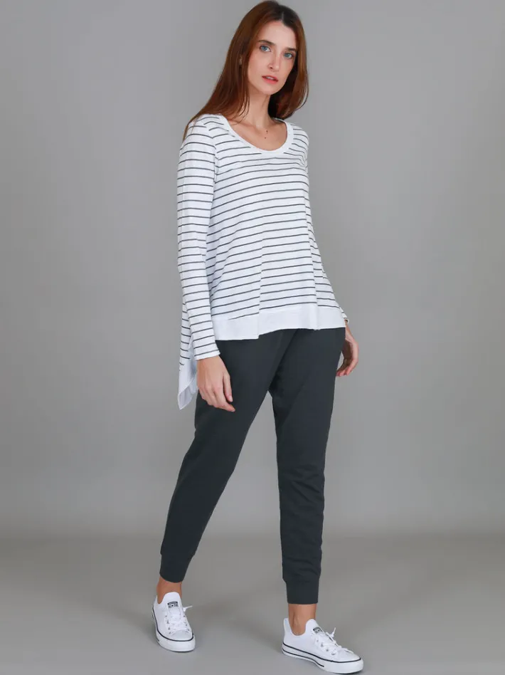 3rd Story Willow Asymmetrical Hem T Shirt< Long Sleeves