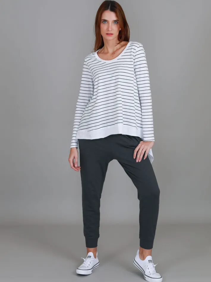 3rd Story Willow Asymmetrical Hem T Shirt< Long Sleeves
