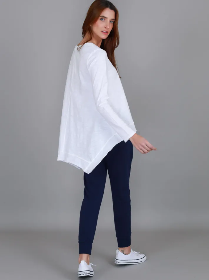 3rd Story Willow Asymmetrical Hem T Shirt< Long Sleeves